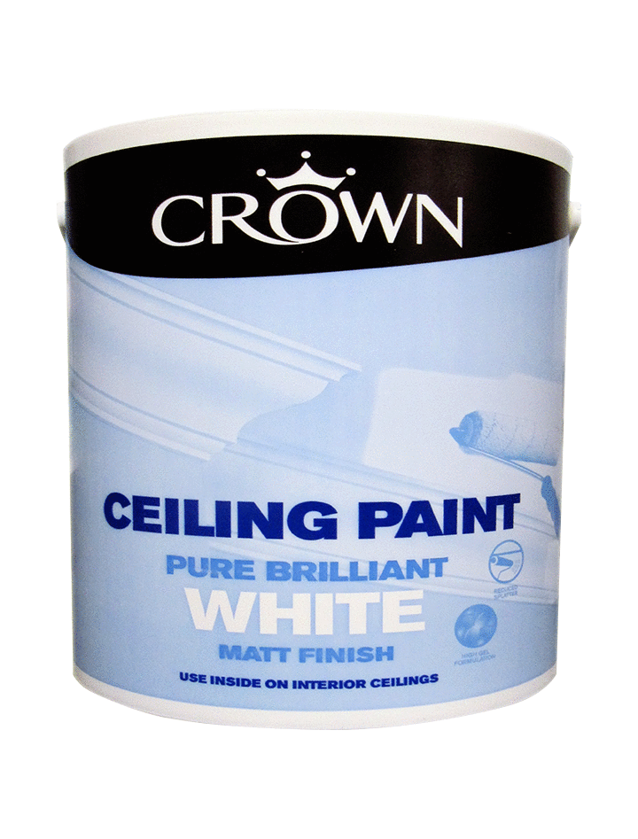 2 1/2 Litre Crown Ceiling Paint Brilliant White