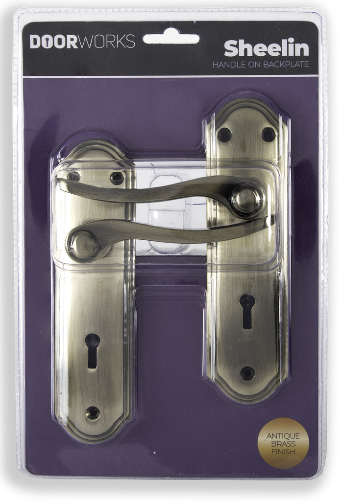 Doorworks Sheelin Antiq Brass Lever On Plate