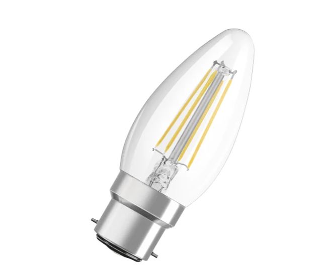 Led 4w B22 Candle Clear (40w) Osram