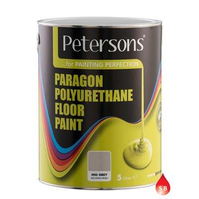 Petersons Paragon Polyurethane Floor Paint 5L Mid Grey