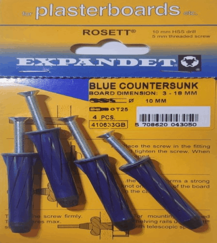 Pack (4) Expandet Rosett Blue C/s