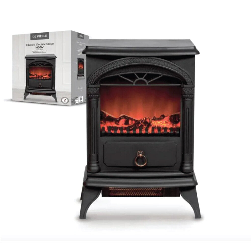 Deville Classic Electric Stove Fire Black