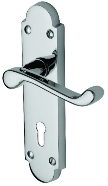 Carisbrooke Scroll Bathroom Lockset Chrome