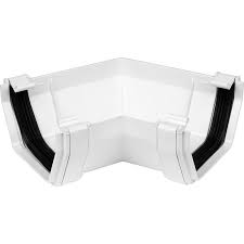 114mm Sq Flo White 90° Gutter Bend