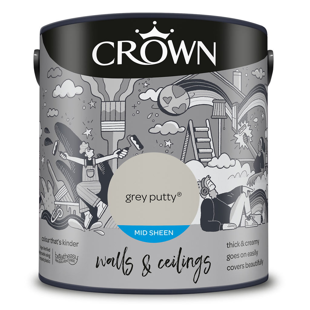 2 1/2 Litre Crown Mid Sheen Grey Putty