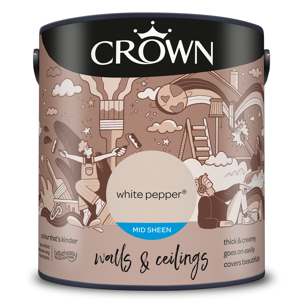 2 1/2 Litre Crown Mid Sheen White Pepper