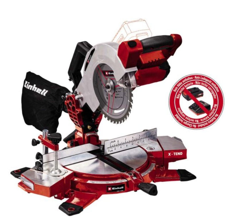 Einhell 18v Cordless Single Bevel Mitre Saw Einhell Power X-change - Bare Unit