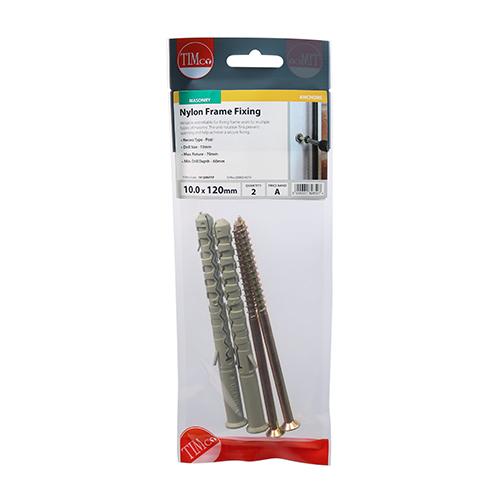 Pack (2)10.0 X 120 Timco Nylon Frame Fixing