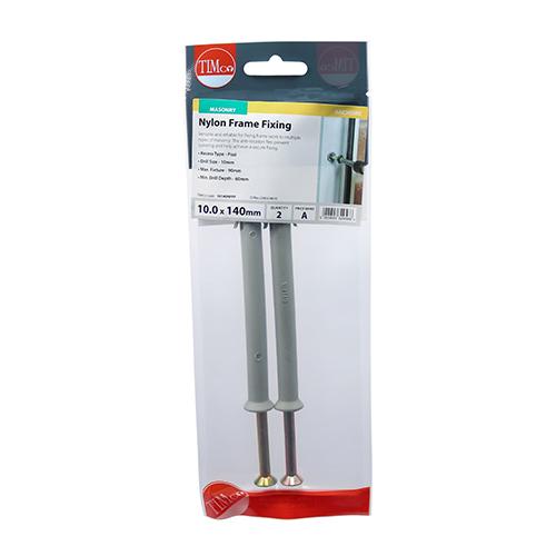 Pack (2) 10.0 X 140 Timco Nylon Frame Fixing