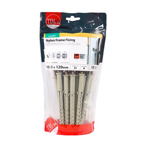 Box (25) 10.0 X 120 Timco Nylon Frame Fixing