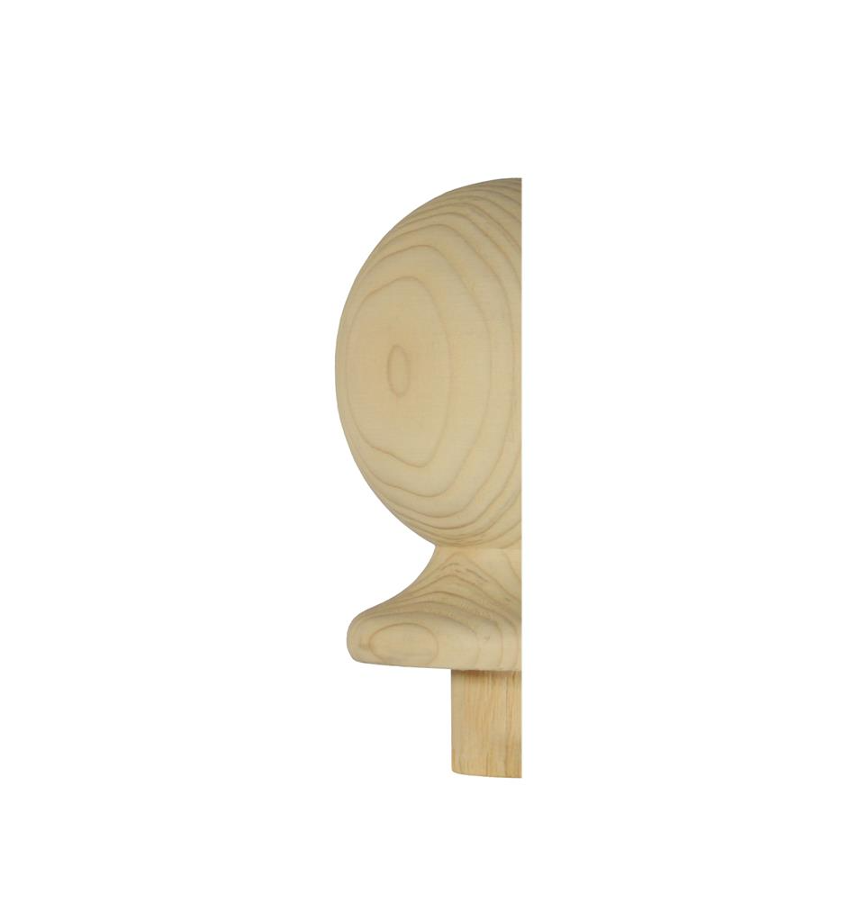 Pine Half Newel Ball Post Cap 106 X 85 X 41mm Richard Burbridge