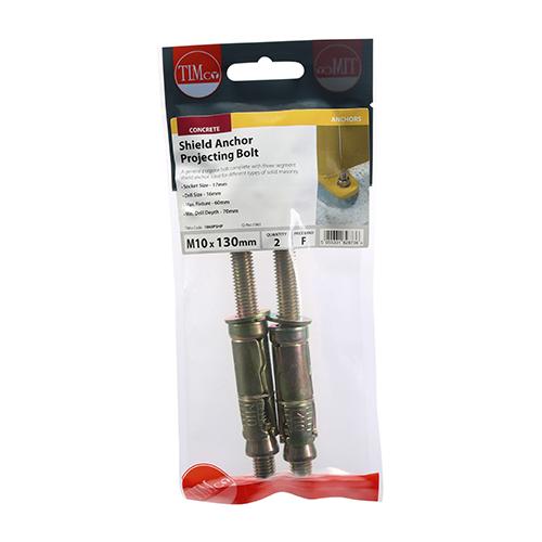 Pack (2) M10 / 60p Timco Shield Anchor - Projecting